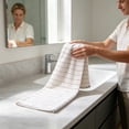 thumbnail image 6 of HOZVOMI Striped Corals Fleece Towel for Face Washing Bathing Drying Hair Soft Absorbent Comfortable Design Ideal for Everyday Use, 6 of 6
