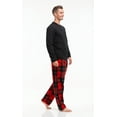 thumbnail image 4 of 2 Piece Mens Microfleece Pajama Sets – Ultra Soft PJ Pants with Henley Shirt, 4 of 6