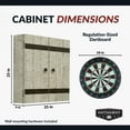 thumbnail image 2 of Hathaway Drifter Solid Wood Dartboard & Cabinet Set, 24 inch wide, 2 of 7