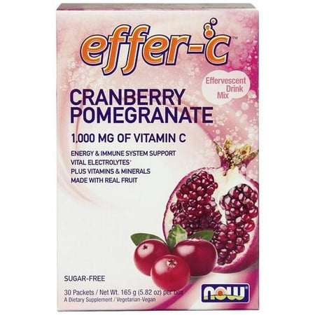 Effer-C Cranberry grenade NOW Foods 30 paquets