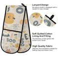 thumbnail image 2 of Yayeee Double Oven Mitt Kitchen Heat Resistant Baking 35" x7" Quilted Glove, Halloween Cute Pumpkins, 2 of 6