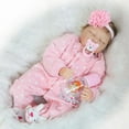 thumbnail image 2 of Silicona 22 pulgadas Reborn Sleeping Kids Appease Toy de cumpleaños de Navidad Macarena Muñeca Reborn de silicona, 2 of 8
