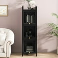 thumbnail image 5 of Modern Three-tier Glass Door Cabinet / For Entryway, Living Room & More / Durable Storage with Protective Feet, 5 of 6