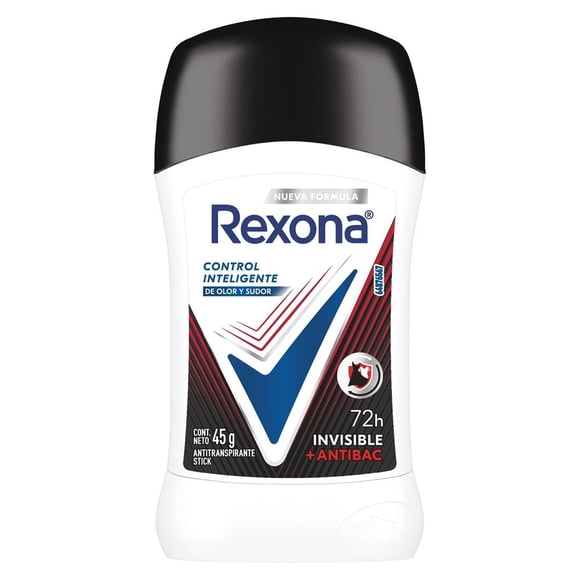 Antitranspirante Rexona antibacterial + invisible en barra para dama 45 g