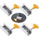 thumbnail image 1 of Cerraduras para ventanas corredizas 4 piezas Bloques para puertas correderas ajustables, 1 of 5