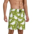 thumbnail image 2 of Kdxio Lovely Chickens Print Mens Sleep Shorts Bottoms Soft Comfy Pajama Wear Pants with Drawstring Pockets, 2 of 7