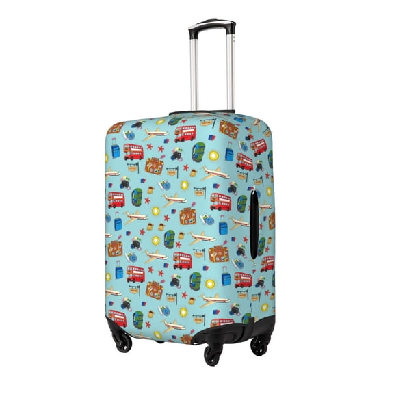 Hirioo Travel1 for Elasticity Suitcase Cover (No luggage Included) Durable Luggage Protector Fits 18-32 Inch Luggage-Small