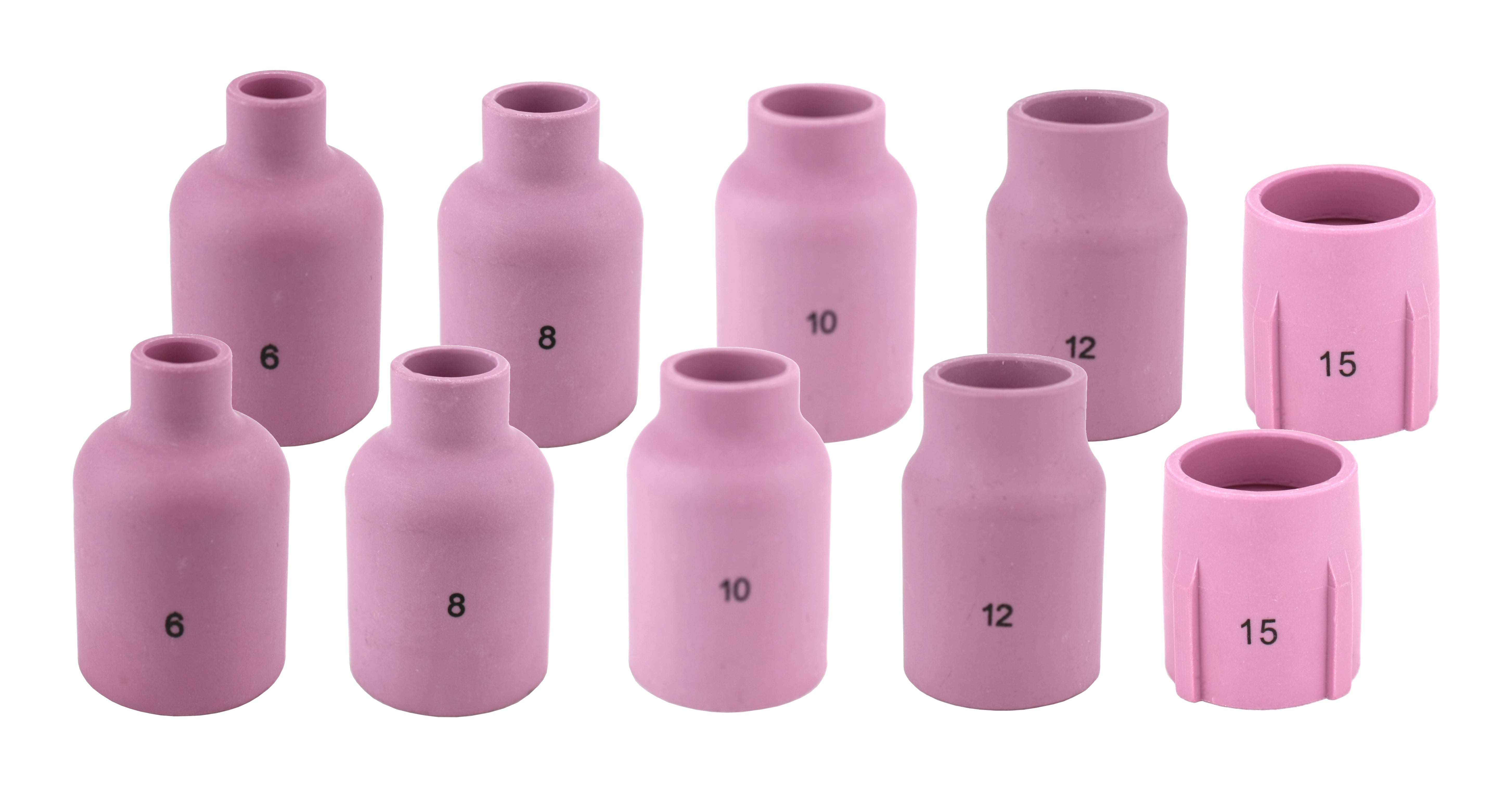 TIG Gas Lens Collet Body Alumina Nozzle Ceramic Cup Fit WP24 WP 24 TIG Welding Torch 14pcs 