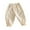 Beige, variant on KAUOD Toddler Girls Bowknot Pants Elastics Waist Harem Bloomers Trousers Girls Summer Cotton Casual Lounge Long Pants