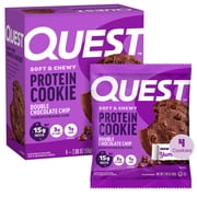 Quest Soft & Chewy Protein Cookie, High Protein, Double Chocolate Chip, 4 Count