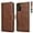 2 Magnetic Snap Brown, variant on Galaxy Note 20 Wallet Case,Premium PU Leather Flip Folio Case with Card Slot,Stand Holder and Magnetic Snap TPU Shockproof Interior Protective Case for Samsung Galaxy Note 20 5G,6.7" Red