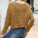 thumbnail image 4 of Cárdigan Para Mujer Casual Moda Cuello en V Color Sólido Manga Larga Tops Blusa Odeerbi  ODB138853, 4 of 5
