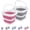 Grey+pink, variant on Collapsible Bucket, 5L 1.3Gallon Small Cleaning Mop Buckets for Household Outdoor Car Washing Tub Plastic Foldable Portable Camping Beach Sand Water Pot Pail Space Saving Square