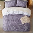 thumbnail image 3 of Funda de edredón, tamaño king, reversible, color morado grisáceo, 3 of 7
