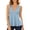 *Blue, variant on Women's Deep V-Neck Linen Tank Tops , Ladies' Empire Waist Flare Hem Blouses , Casual Summer Sleeveless Camis For Women,Red,S-2XL