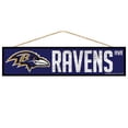 thumbnail image 2 of NFL Baltimore Ravens Prime 4" x 17" Wood Sign with Rope, 2 of 2