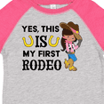 thumbnail image 4 of Inktastic Yes, this IS my First Rodeo- cowgirl in hat and boots Girls Toddler T-Shirt, 4 of 5