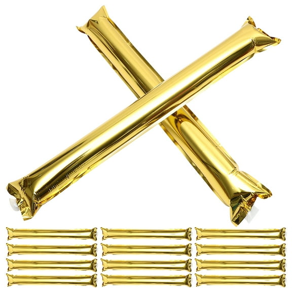 MEIBUTYUP Noisemakers for Party Inflatable Clapper Golden Aluminum Foil 20pcs