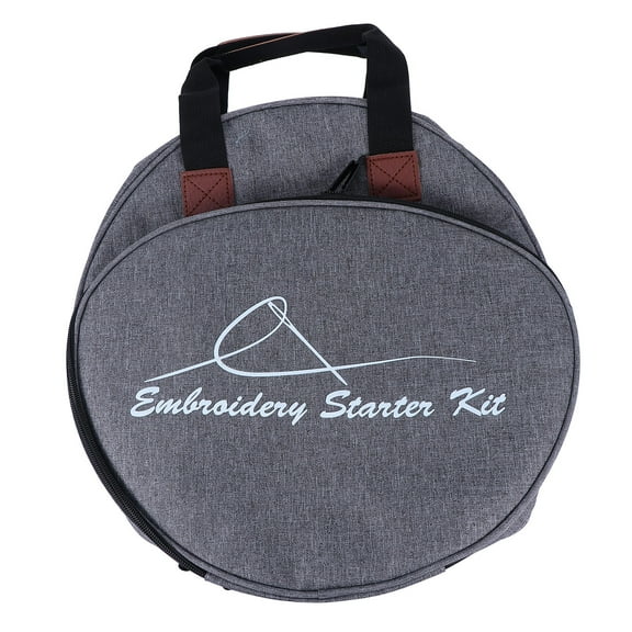 KAJNBN 1Pcs Rectangular Grey Storage Bag for Embroidery Kits Cross Stitch Lovers Travel Organization