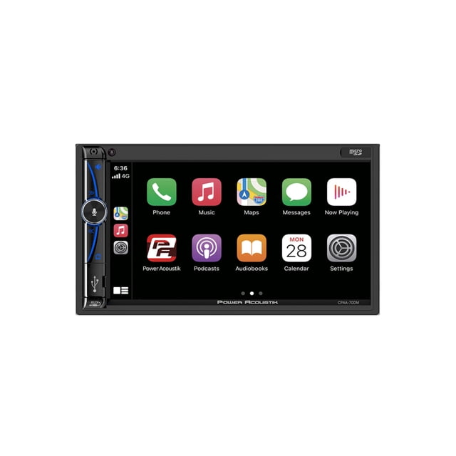 Pantalla táctil HD Power Acoustik CPAA-70D estéreo para coche de 7 pulgadas