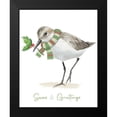 thumbnail image 2 of Sheppard, Lucca 12x14 Black Modern Framed Museum Art Print Titled - Christmas Sandpiper II, 2 of 5
