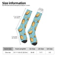 thumbnail image 7 of Knee High Socks for Men and Women, lemon ice cream Althletic Compression Socks, Support Long Tube Socks for Outdoor Sport, Calf Socks, High Stockings for Women Men, 7 of 7