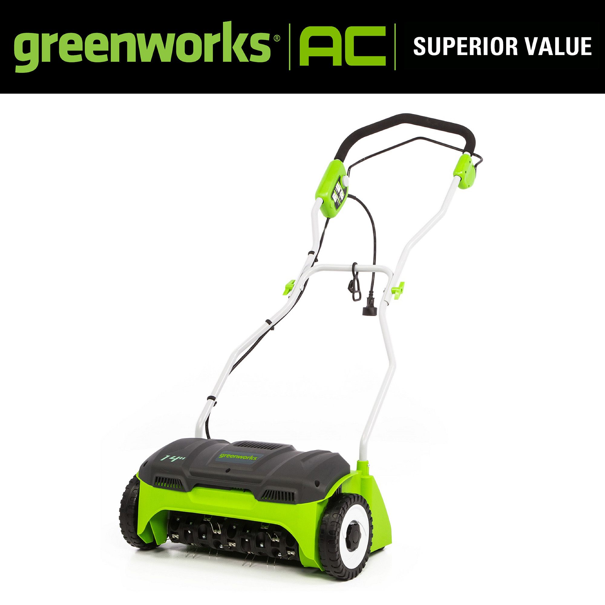 Greenworks 14 in. 10 Amp Corded Electric Dethatcher, DT14B00 - image 3 of 12