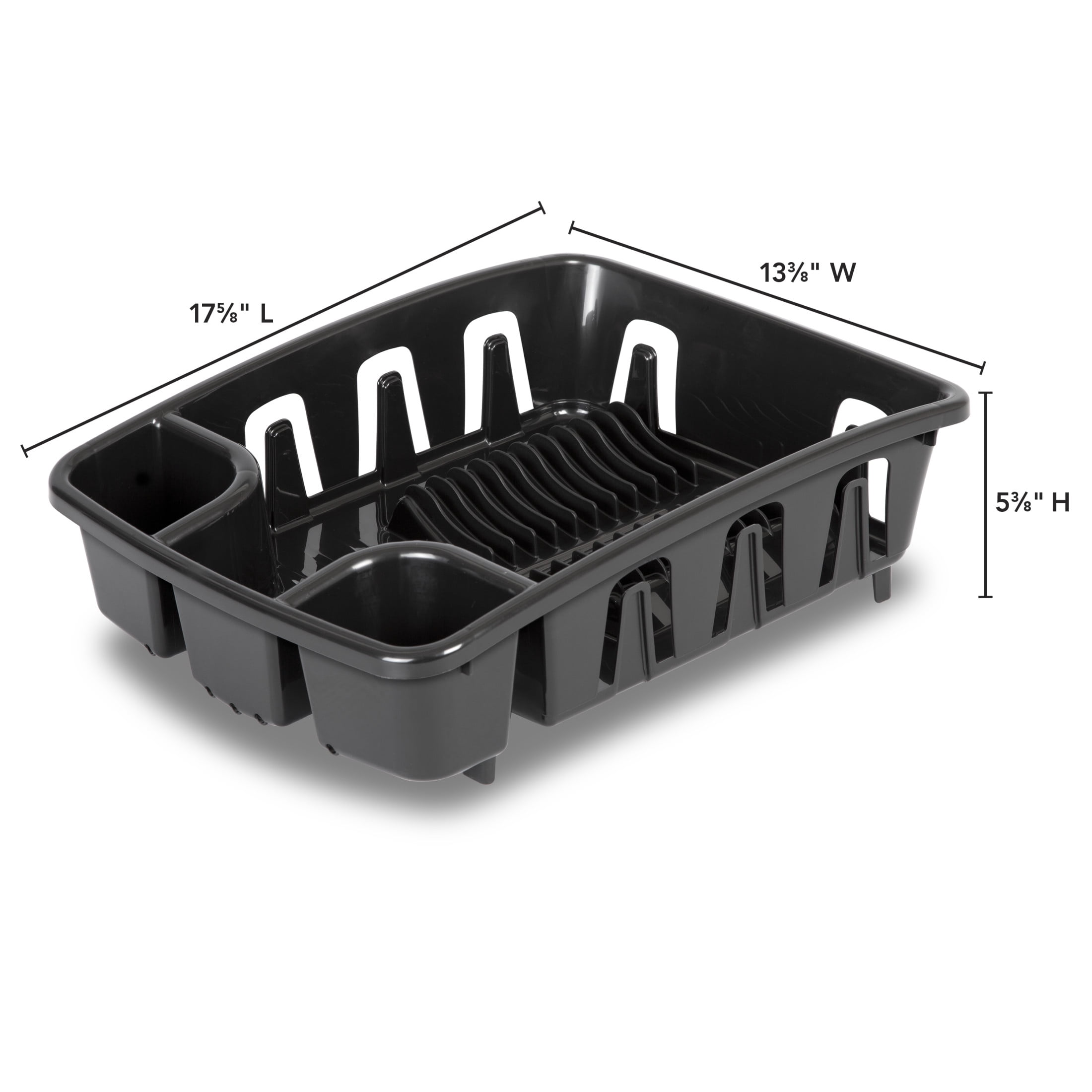 Sterilite DrainRack Plastic Adult Black