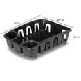 thumbnail image 2 of Sterilite DrainRack, Dishrack and Drainboard All-in-One, Inclined Base for Draining, Black, 2 of 9