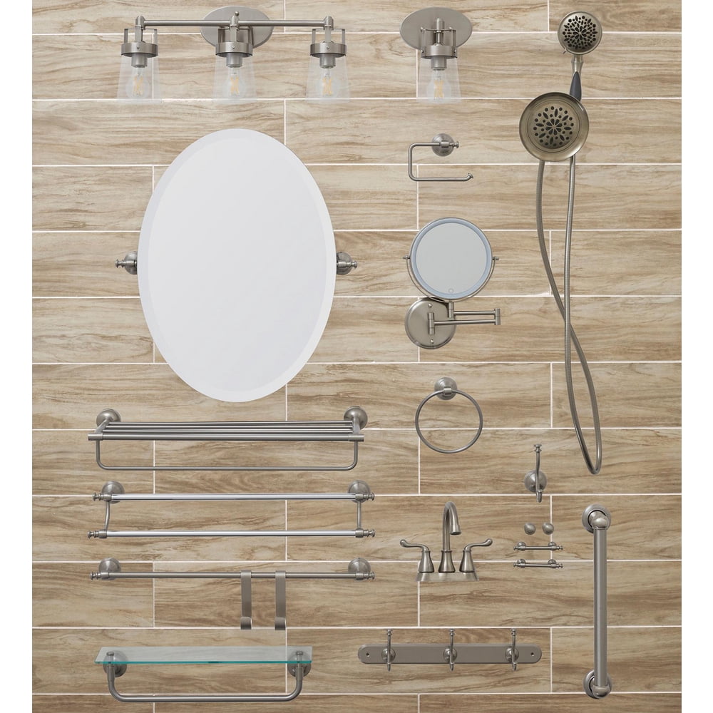 Better Homes & Gardens Safford 3" (76mm) Kitchen Cabinet Pull in Satin Nickel (4-Pack)
