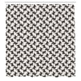 thumbnail image 2 of Ambesonne Cat Shower Curtain, Bombay Animals Paws Pattern Art, 69"Wx84"L, Dark Grey and Pastel Pink, 2 of 4