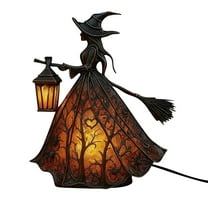 Halloween Witch Lamp Gothic Spooky Witch Lamp Standing Night Light for Home, Porch, Tabletop, Party Decor, for Halloween and Gift
