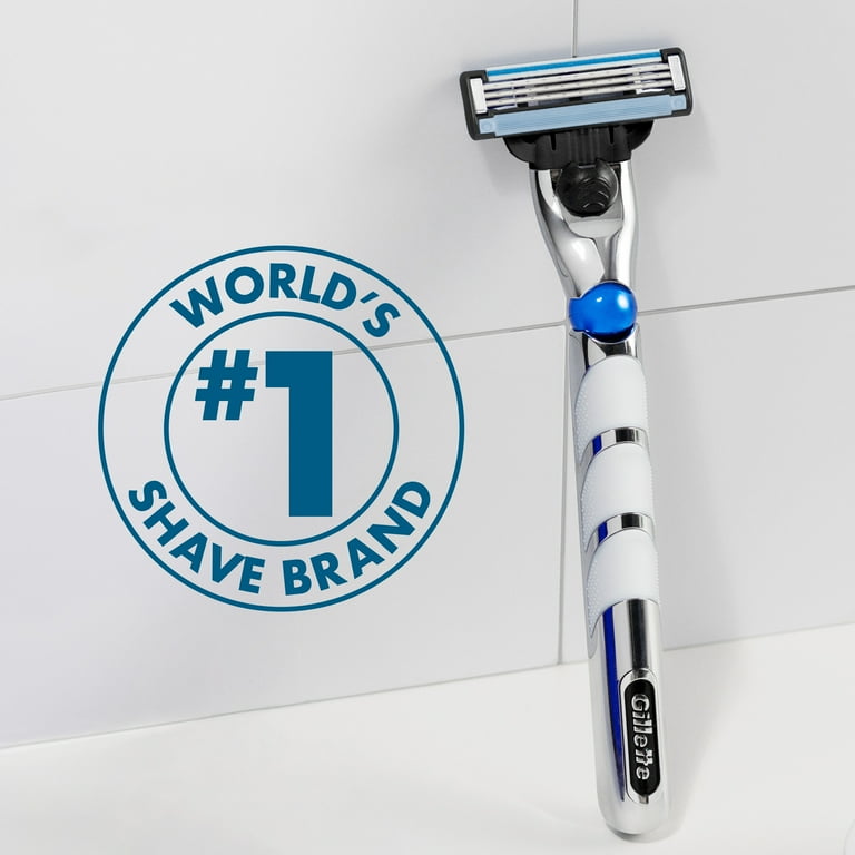 Gillette Mach3 3D Men's Manual Razor Handle and 2 Blade Refills