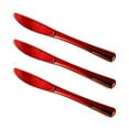 thumbnail image 2 of Smarty 7.8" Shiny Metallic Red Plastic Knife 600ct, 2 of 2