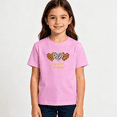 thumbnail image 2 of Girls Graphic Tees Animal Print Hearts Kids T Shirt Enjoy Life 100% Cotton Short Sleeve Soft Tops 4-13Y, 2 of 5