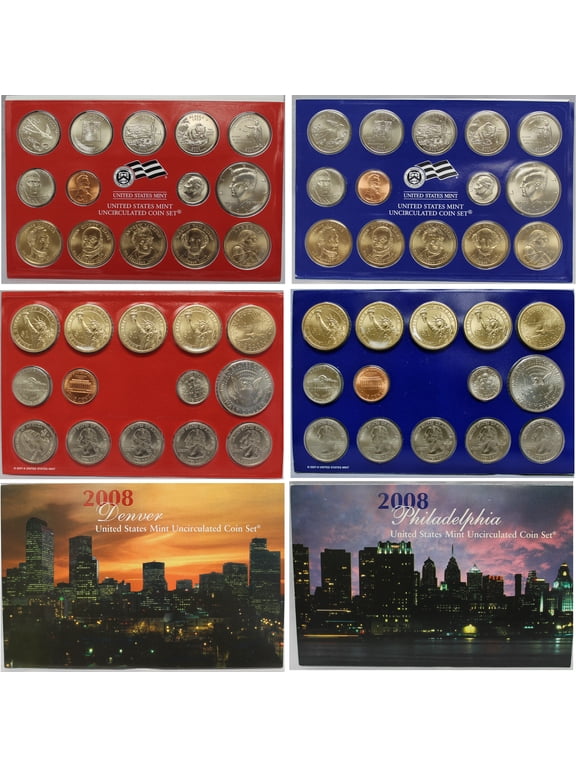 Collectible 2008 U.S. Mint Set - 28 Coins - Collectible OGP Set (Includes Statehood Quarters)