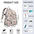 thumbnail image 6 of Boston Terrier Dog with Flower Backpack for School,Cute School Bag,Schoolbag with Adjustable Shoulder Straps & Padded Back,13.4"x11"x4.7", 6 of 6