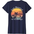 thumbnail image 2 of 2 Sided Print 50th Wedding Anniversary Just Married 50 Years T-Shirt, 2 of 3