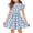 Blue, variant on yuCgh Easter Dress for Girls: Flutter Sleeve A-Line Summer Party Dress, Lightweight Casual T-Shirt Style Dress for Easter Day,Beige 110