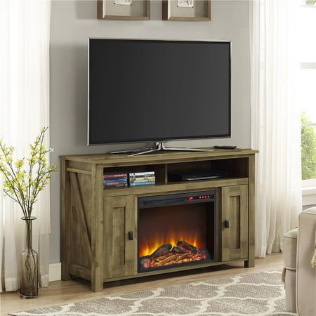Ameriwood Home Farmington Electric Fireplace TV Console for TVs Multiple Colors and (Best Place To Put Tv In Bedroom)