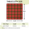 thumbnail image 2 of Red Green Checkerboard Checkered Pattern Square Fitted Tablecloth with Elastic Edge,Square Table Cover,Washable Elastic Table Cover for Home Kitchen Party Decor 34"x34", 2 of 6