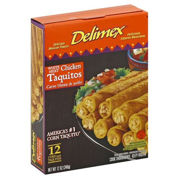 Delimex Chicken Salsa Verde Corn Taquito, 12 Ounce 8 per case