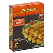 Delimex Chicken Salsa Verde Corn Taquito, 12 Ounce -- 8 per case.
