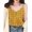 Yellow, variant on Ochine Summer Chiffon Shirt V Neck Spaghetti Strap Plaid Print Sleeveless Camisole Blouse Causal Sexy T Shirts Beach Vacation Club for Women, Average Size