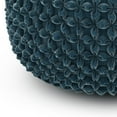 thumbnail image 6 of Renee Boho Round Pouf in Teal Velvet Fabric, 6 of 7