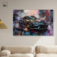 thumbnail image 3 of Porscheâ€™s Vibrant Canvas Lux Car Paintings by Art Remedy, Silver Frame, 54" x 36", 3 of 7