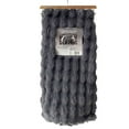 thumbnail image 5 of Ashford Home Cascade Ultra Fine Faux Fur Throw Blanket, Charcoal, 50 x 60 inches, 5 of 5