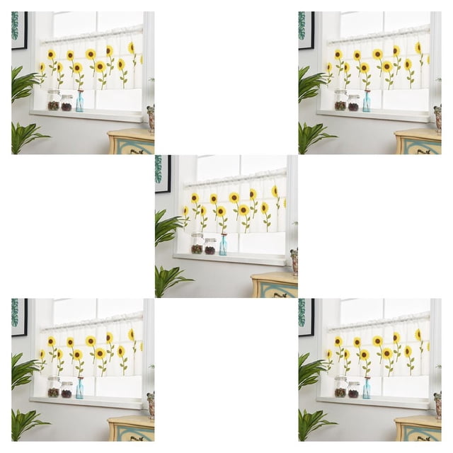 Advancent Cortinas semitransparentes de girasol para sala de estar Type2 NO2 Advancent CBP432982