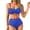 01_Blue, variant on Womens Swimsuits Two Piece Swimwear Solid Color Bikini Top with High Waist Bottoms Women'S Swimwear 02_Yellow,S
