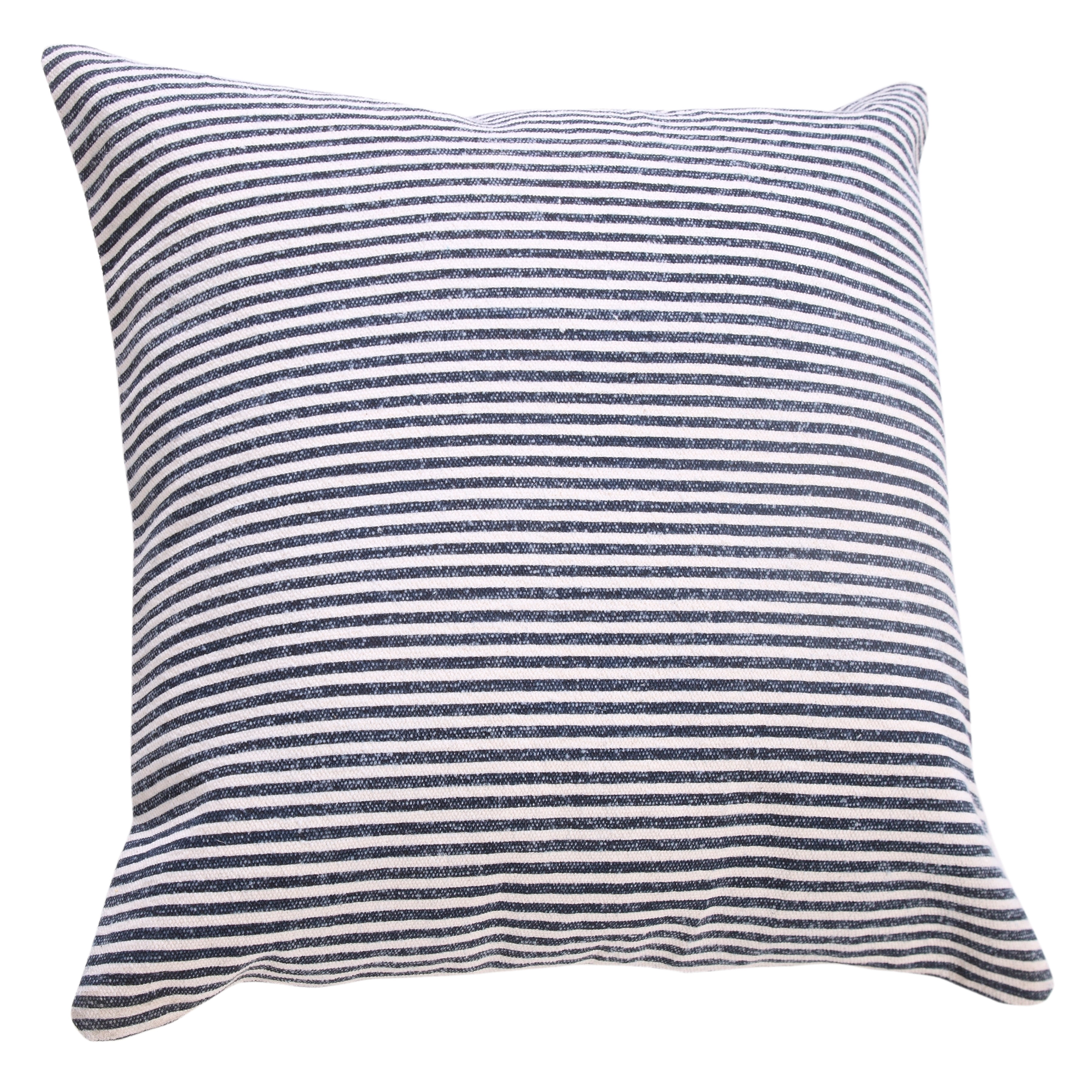 Ox Bay Hampton Set of 2 Striped 20" x 20" Blue/White Cotton Adult Decorative Throw Pillows